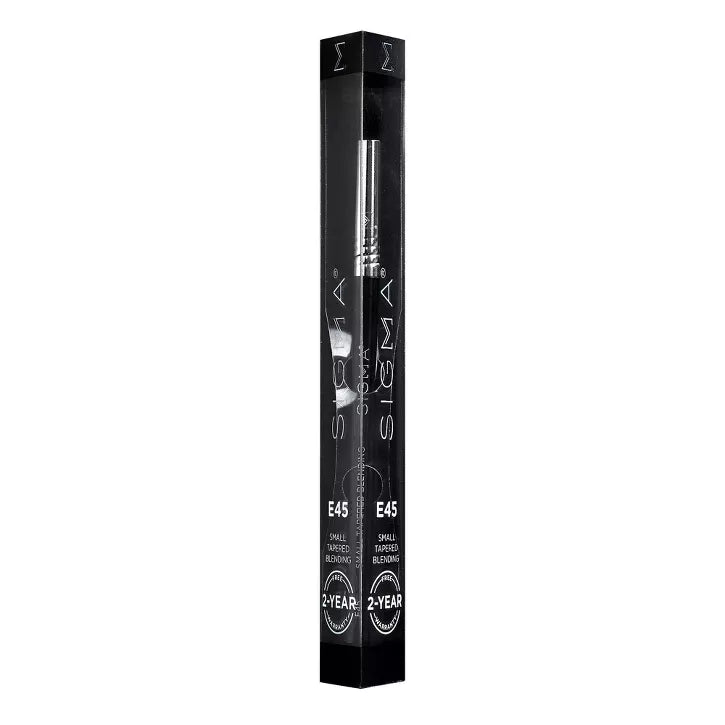 Sigma Beauty E45 Small Tapered Blending Makeup Brush - Professional Eyeshadow Brush for Seamless Blending & Crease Work - Perfect for Makeup Artists & Beauty Enthusiasts