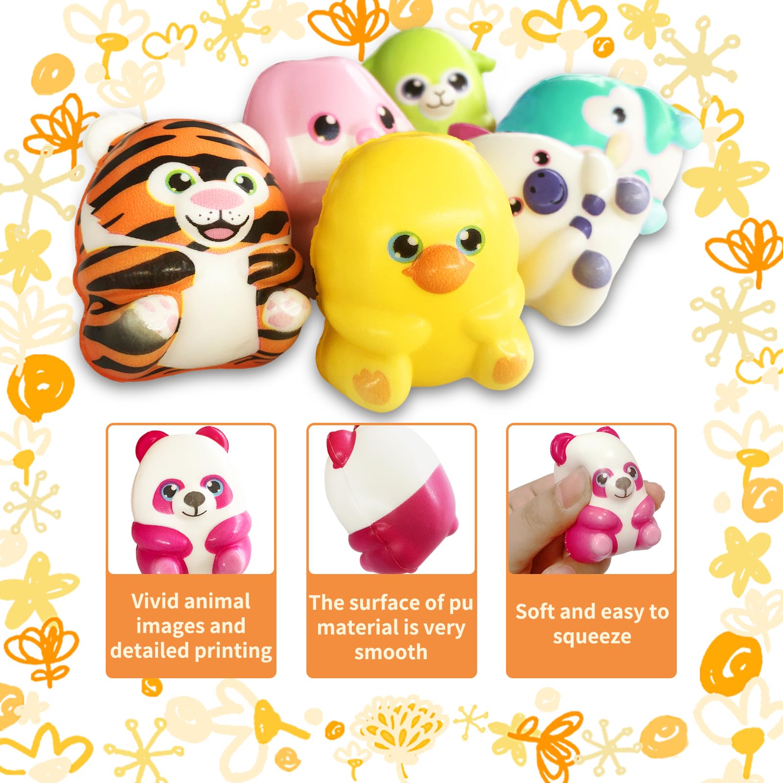 30 Pack Kids Party Favors with Squishy Toys - Jumbo Slow Rising Stress Relief Toys for Boys & Girls - Kawaii Cute Birthday Gifts, Pinata Stuffers, Carnival Goodie Bags - Perfect for Birthday Parties, Classroom Rewards & Stress Relief Fun