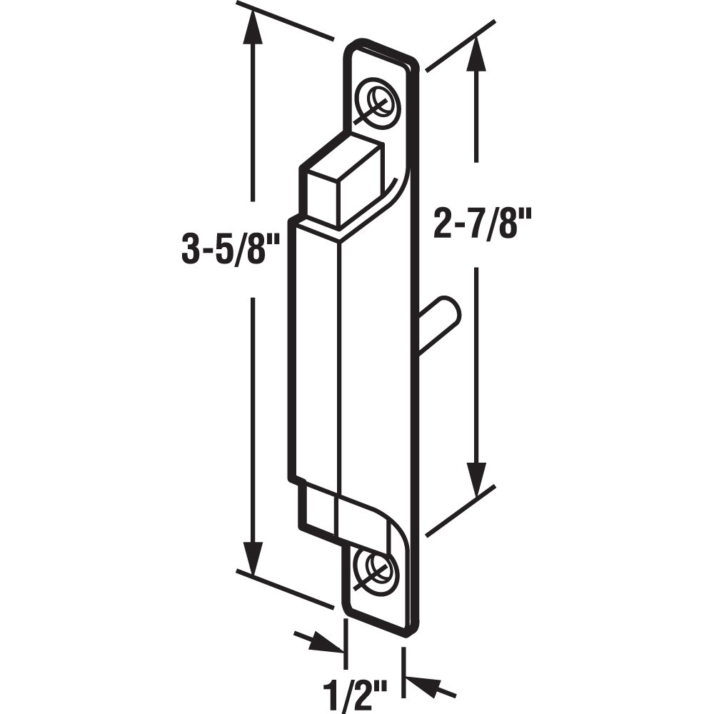 Prime-Line F 2504 White Plastic Sliding Window Latch & Pull with Auto Latch - Single Pack | Secure & Easy Window Lock for Patio, Bedroom & Office Use
