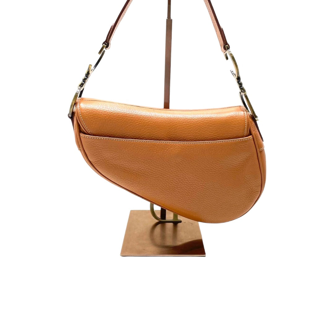 Dior Caramel Brown Leather Saddle Bag - Luxury Designer Handbag for Women | Perfect for Everyday Use, Work & Special Occasions