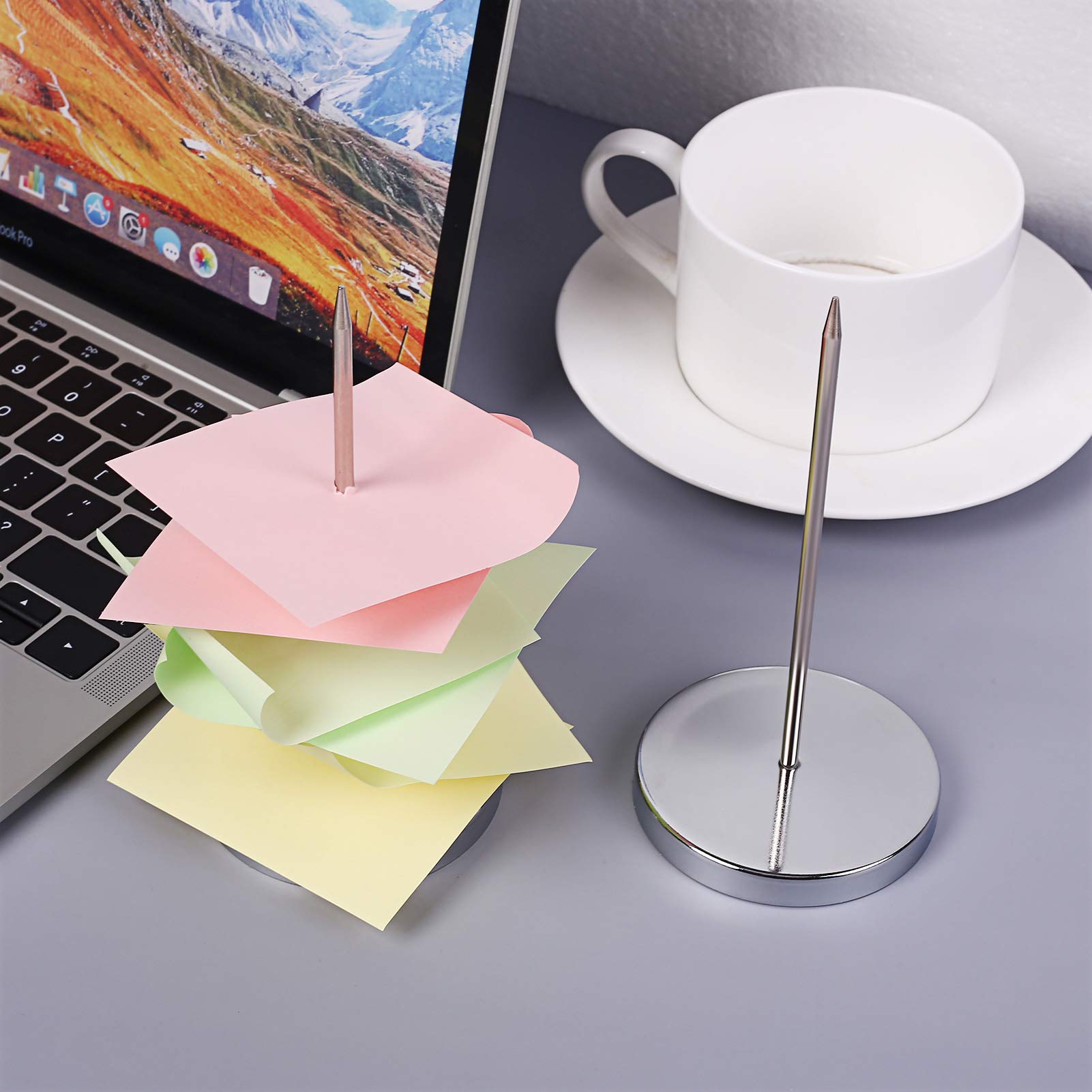 2PCS Stainless Steel Bill Fork & Paper Holder Spike - Durable Check Bill Holder & Memo Organizer for Office, Restaurant, and Home Use