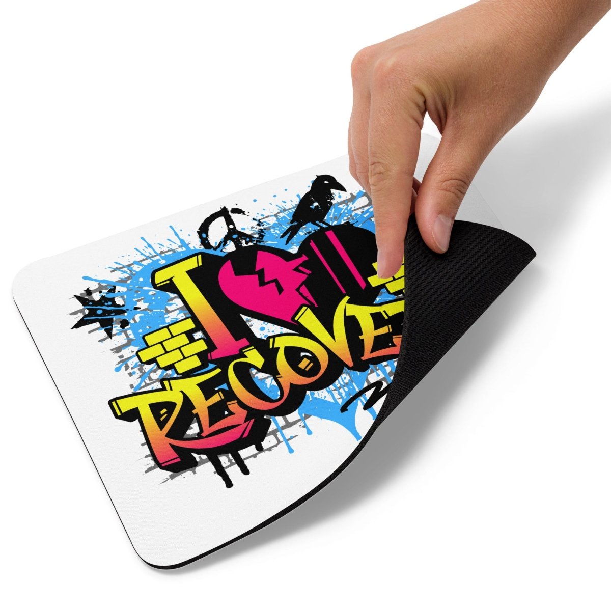 I Heart Recovery Mouse Pad - Cute Heart Design Non-Slip Desk Mat for Office & Gaming - Perfect for Computer Work, Gaming Setups & Home Office Decor