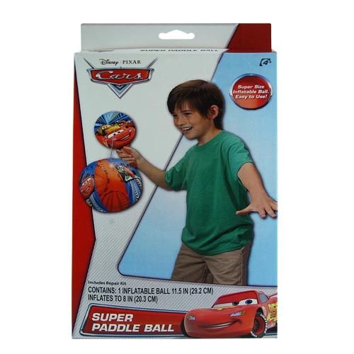 Disney Pixar Cars Super Paddle with Inflatable Ball - Fun Outdoor Water Game Toy for Kids, Pool, Beach & Backyard Play