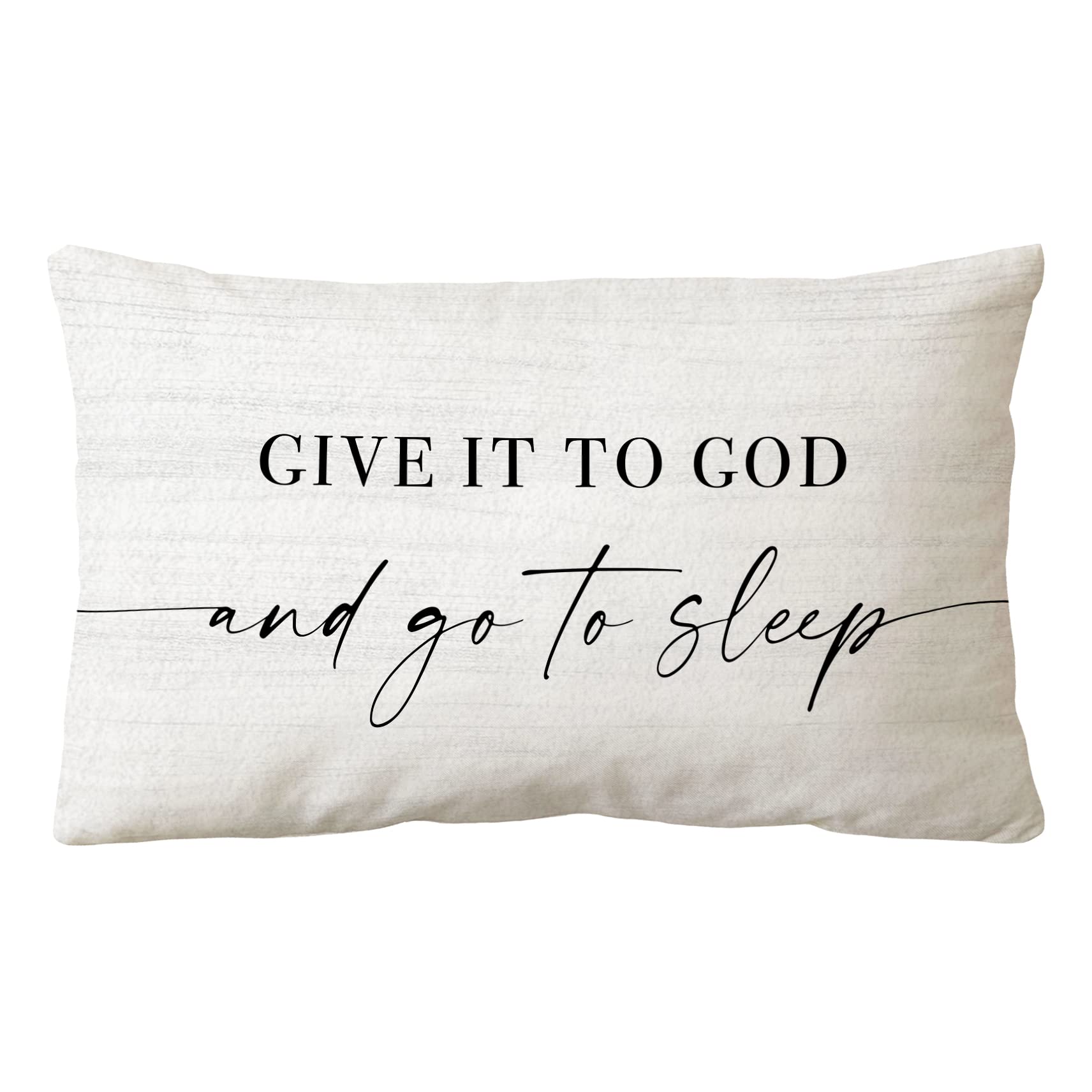Farmhouse Bible Verse Pillow Cover 12x20 - Religious Home Decor for Bedroom