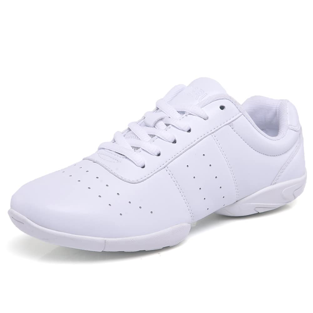 Girls Cheerleading Shoes - White Athletic Dance Sneakers for Competition & Performance | Perfect for Cheer, Dance, Gymnastics & Team Sports