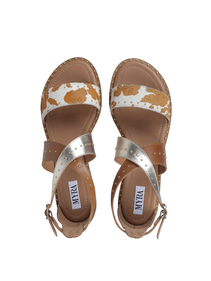 Myra Bag S 4890 Women's Comfortable Chunky Sandals in Tan - Perfect for Summer Outings, Beach Vacations & Casual Wear