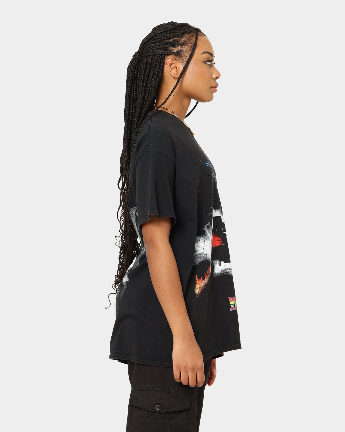 Vintage Back To The Future Movie T-Shirt - Washed Black Retro Graphic Tee - American Thrift Style - Perfect for 80s Parties, Cosplay & Casual Wear