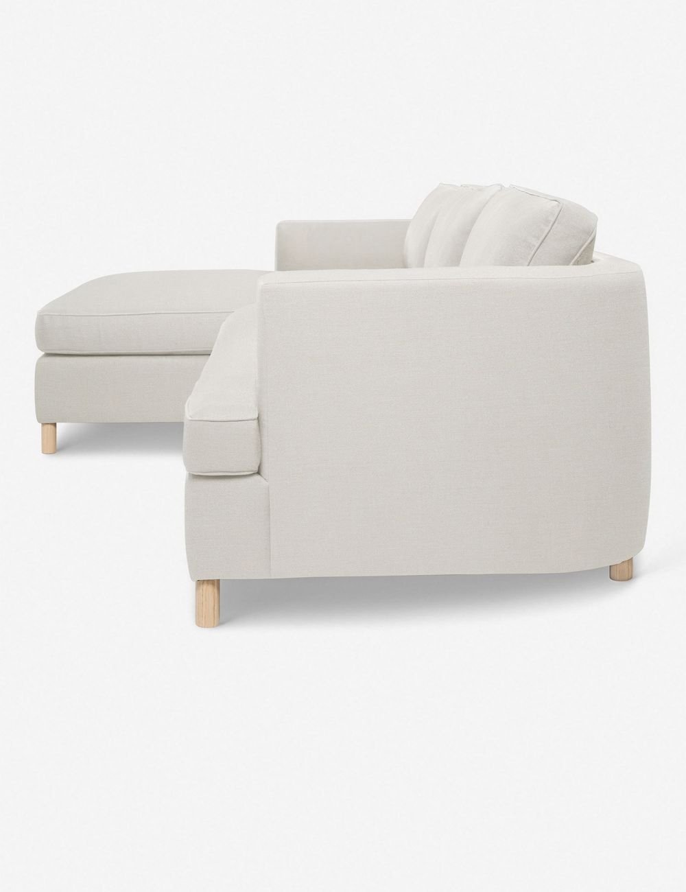Belton Sectional Sofa by Ginny Macdonald - Modern L-Shaped Couch for Living Room, Lounge & Family Room - Comfortable Fabric Sectional with Reversible Chaise