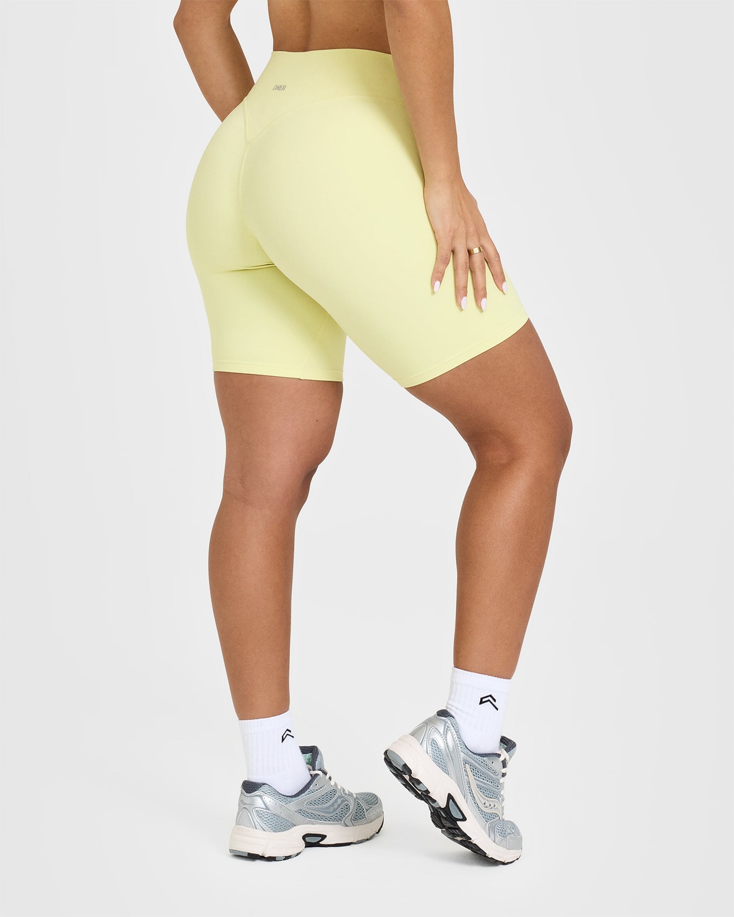 SoftMotion™ Women's High Waist Cycling Shorts - Breathable & Comfortable Bike Shorts for Workout, Running, Yoga | Pastel Yellow | Perfect for Gym, Outdoor Sports & Casual Wear