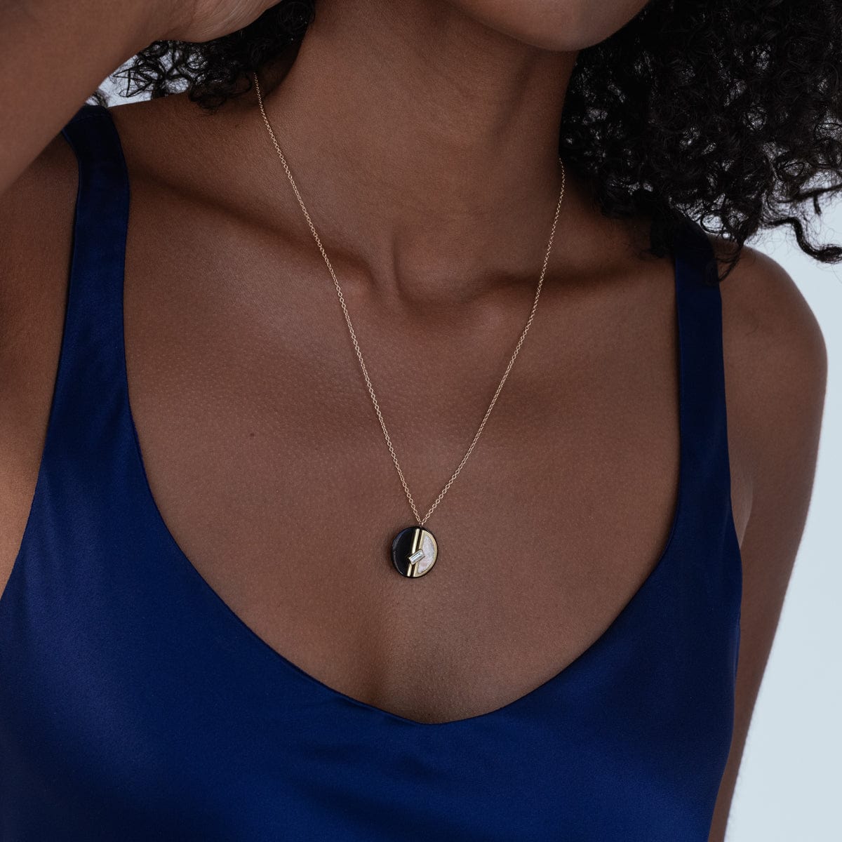 Onyx Mod Necklace - Stylish Black Onyx Pendant for Women & Men | Perfect for Casual Wear, Parties & Gifts