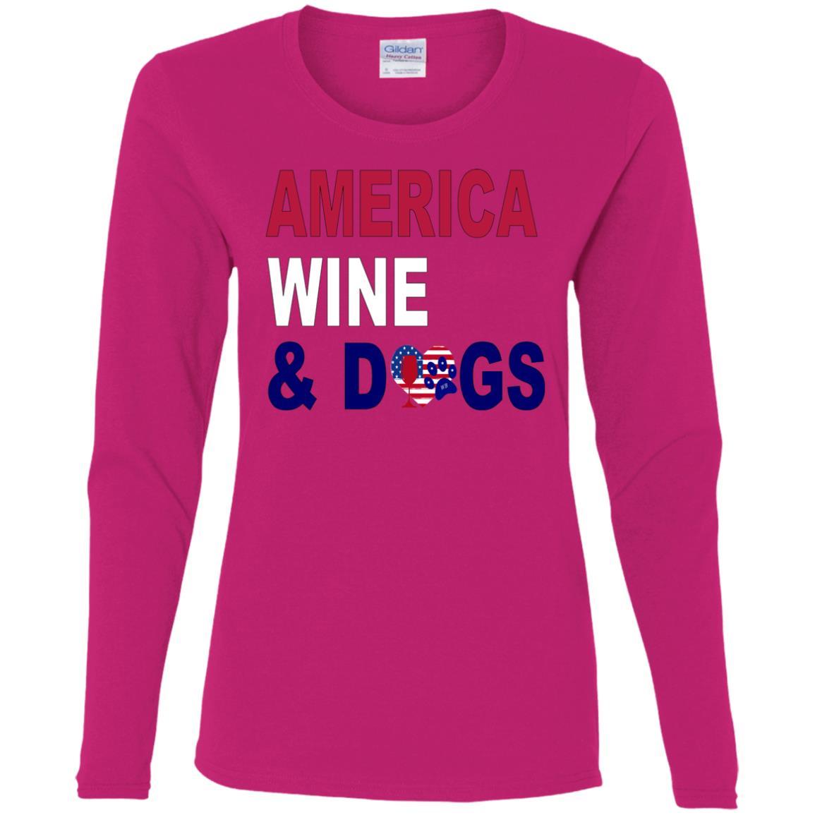 WineyBitches.Co Women's Long Sleeve Cotton T-Shirt - Soft Casual Shirt for Everyday Wear, Lounge & Outfits