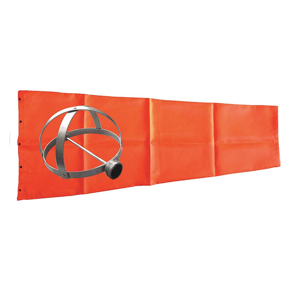 8' Heavy Duty Windsock with Metal Hardware - Durable Outdoor Wind Indicator for Airports, Farms, and Marine Use