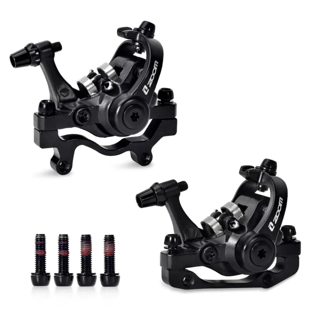 **Zoom DB-680 Bilateral Caliper Disc Brake Set - Dual Piston Alloy Mountain Bike Brakes with Cable Line Pulling - Perfect for Trail Riding, Commuting & Off-Road Cycling**