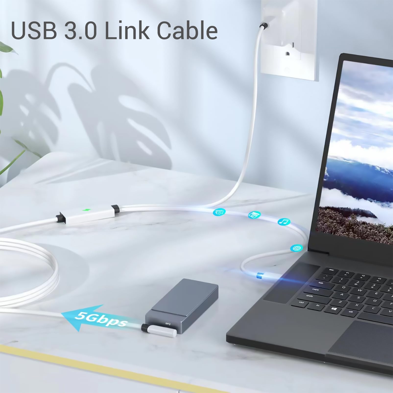 20FT USB 3.1 to USB C Link Cable for Oculus Quest 2 & Quest 3 - Fast Charging & 5Gbps High-Speed Data Transfer - VR Headset Accessories for PC Gaming & Virtual Reality - 6m/19.7ft Durable Nylon Braided Cable