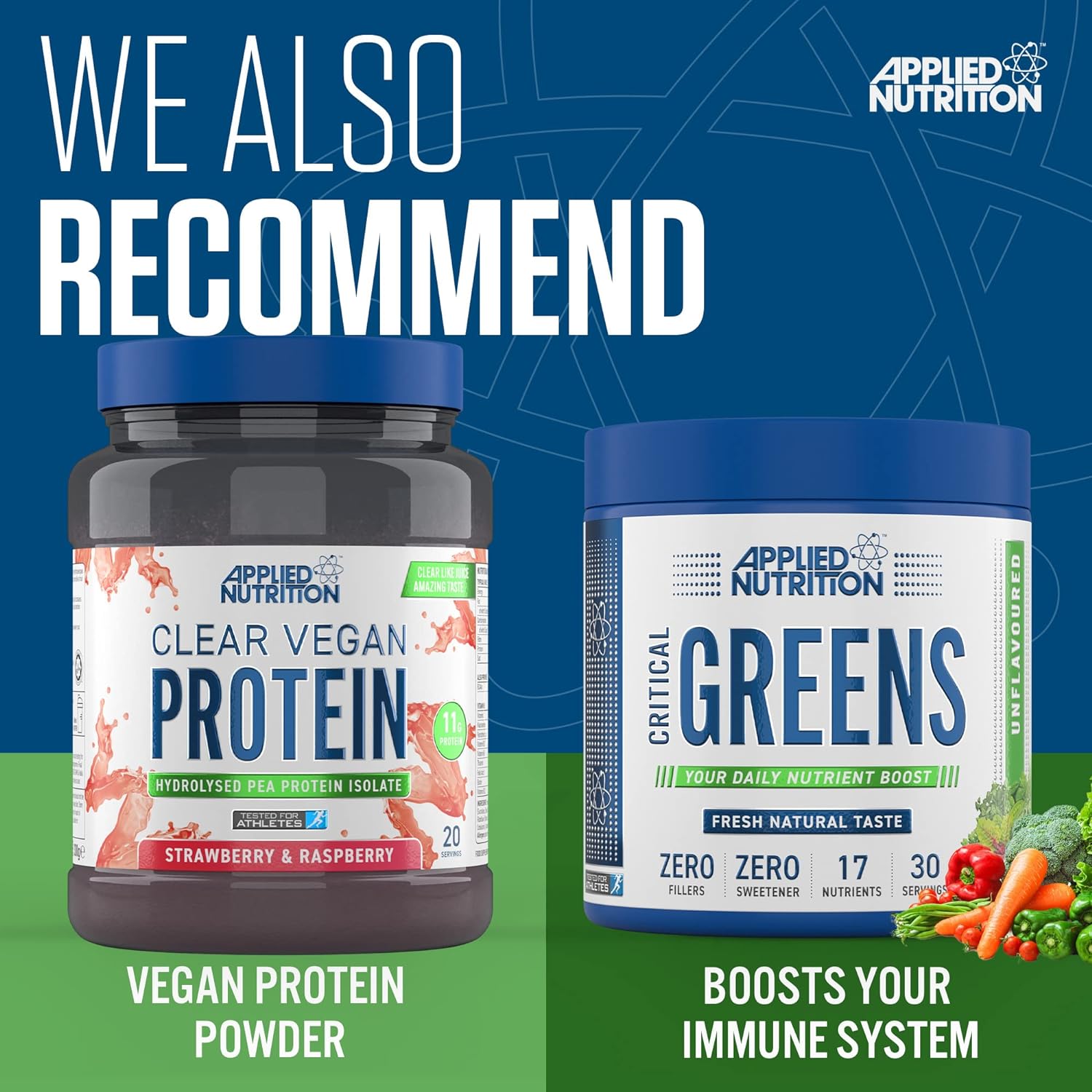 Applied Nutrition Vegan Pro Plant-Based Protein Powder - 1.8kg (60 Servings) | Dairy-Free Vegan Supplement for Muscle Recovery & Weight Management | Perfect for Post-Workout Shakes & Healthy Smoothies