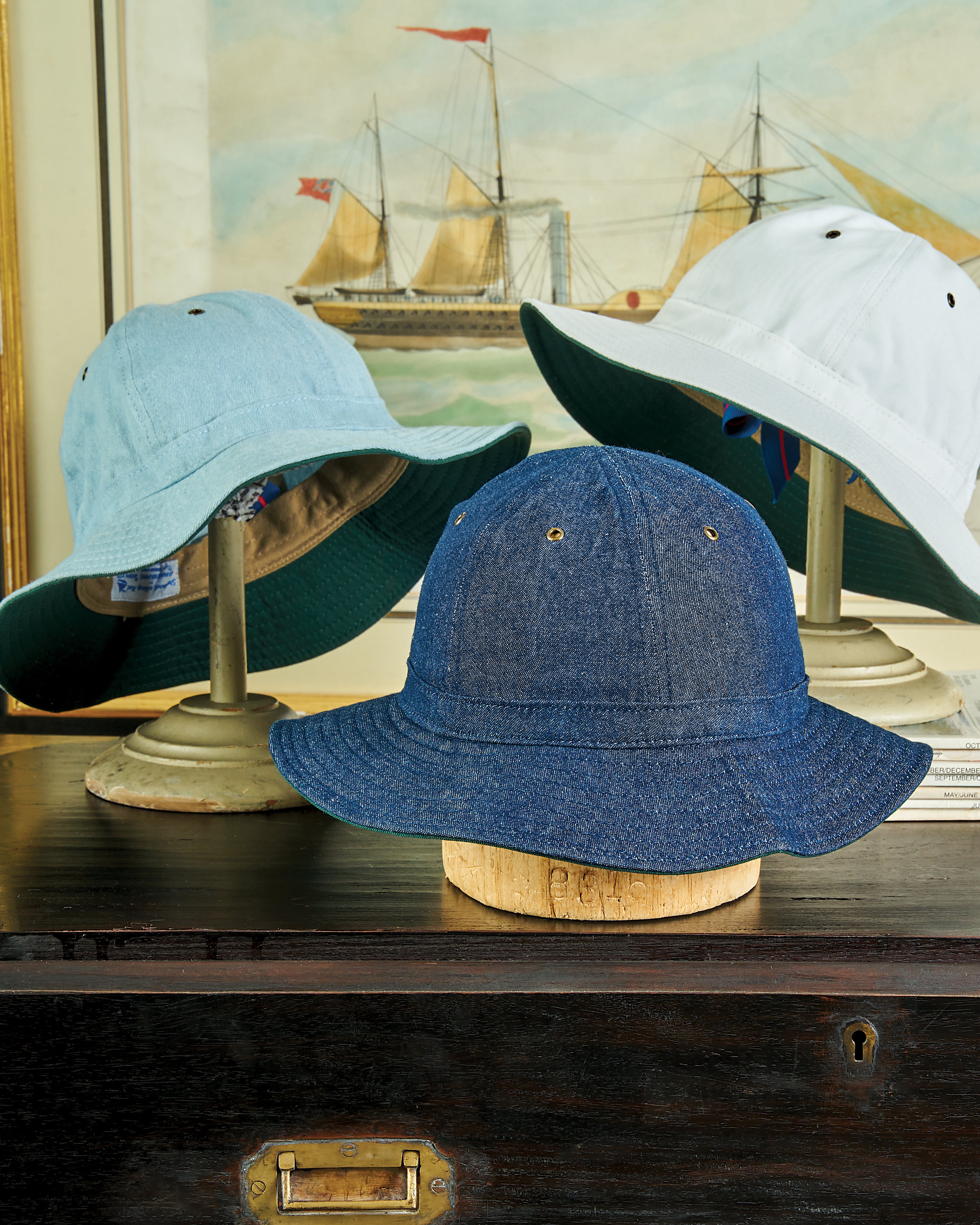 Denim Sailing Hat for Men & Women - Breathable Sun Protection Outdoor Boating Cap - Perfect for Sailing, Fishing, and Beach Activities