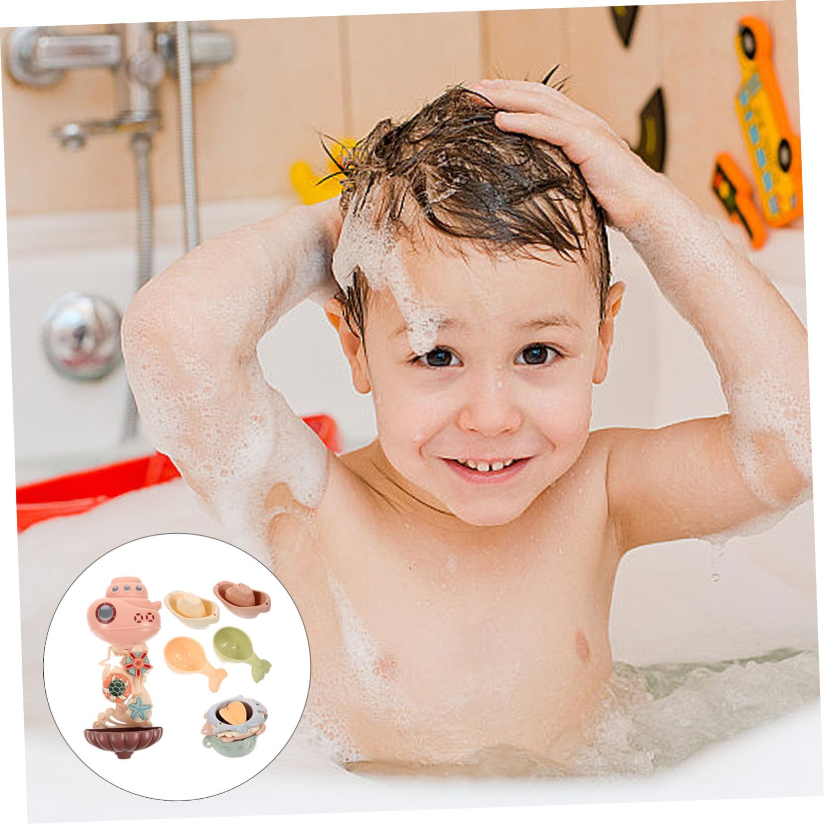 FELTECHELECTR 1 Set ABS Bath Toys for Kids - Water Cart & Shower Play Set for Toddlers | Fun Bathtime & Pool Water Play