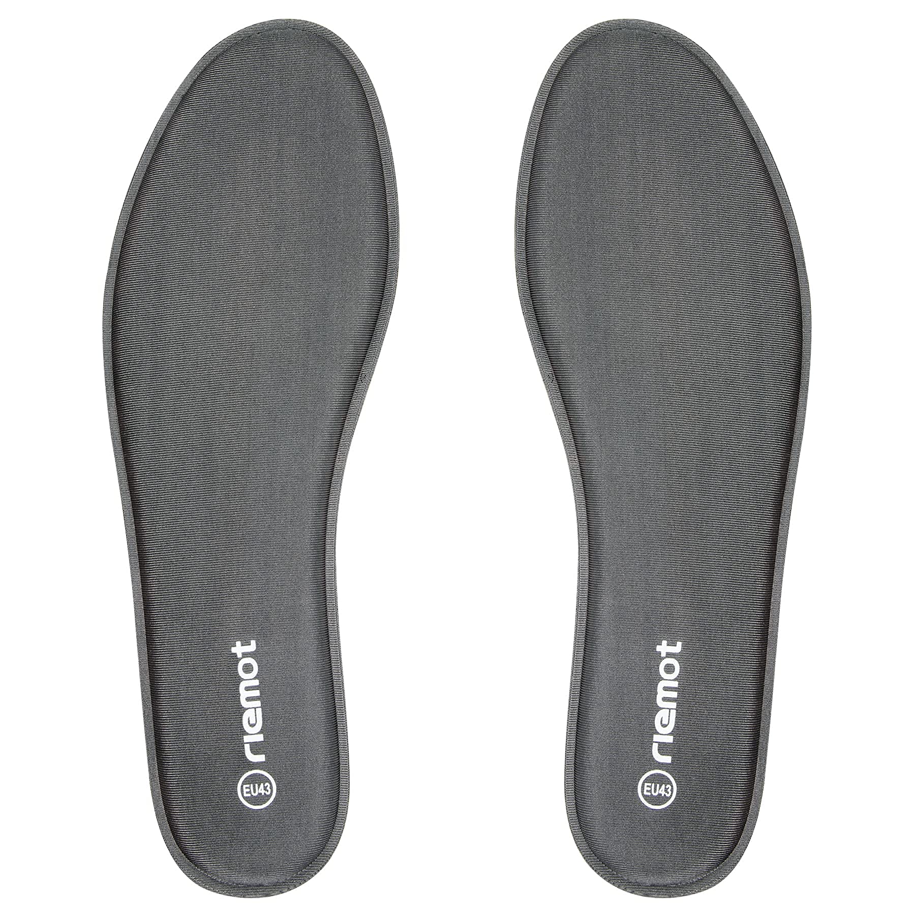 Premium Memory Foam Shoe Insoles for Men & Women - Super Soft Cushioned Orthotic Inserts for Sneakers, Boots & Slippers - Breathable Full-Length Arch Support (Grey, Size EU 45) - Perfect for Running, Walking & All-Day Comfort