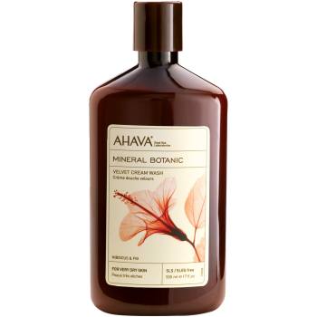 Ahava Mineral Botanic Cream Wash - Hibiscus & Fig Scented Body Cleanser (17 oz) for Soft, Hydrated Skin | Perfect for Daily Shower & Spa-Like Bath Experience