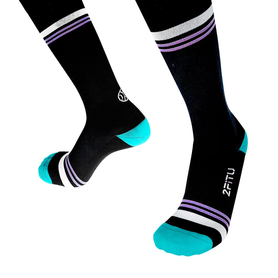 Graduated Compression Socks 15-20mmHg Knee High for Women & Men - Improve Circulation & Recovery - Perfect for Running, Travel, Pregnancy & Nurses - Best for Varicose Veins Relief & Long Flights