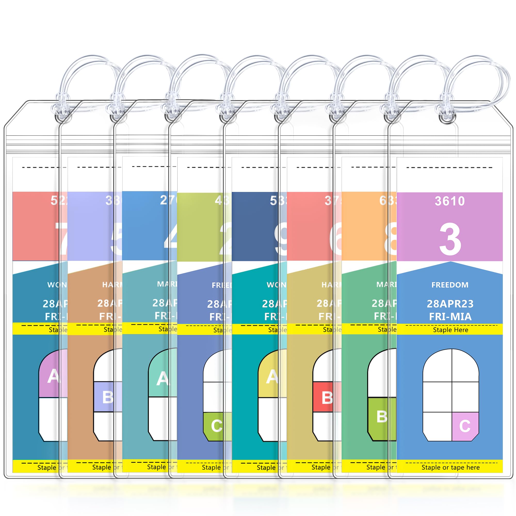 8 Pack Cruise Ship Luggage Tags - Waterproof & Durable Luggage Tag Holders for NCL, Princess, Carnival, Royal Caribbean & Celebrity Cruises - Perfect for Travel Identification & Organization by SEAVILIA