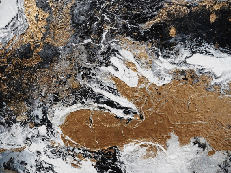 Inspirational Abstract Gold Wall Art - Modern Home Decor for Living Room, Bedroom & Office