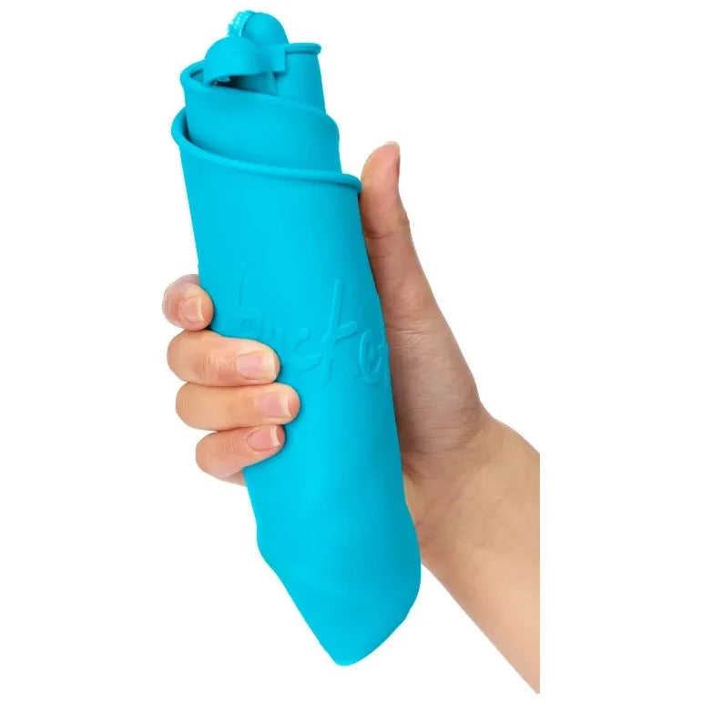 Blue Sky Scrunch Bucket - Collapsible & Portable Storage for Beach, Camping & Travel - Perfect for Outdoor Adventures & Water Activities