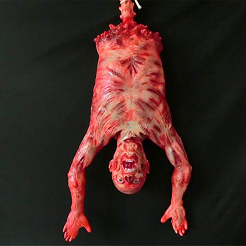 Scary Halloween Horror Props - Haunted House Decorations with Hanging Ghost, Peeling Skin & Mummy Body - Perfect for Chamber Escape Rooms, Horror Parties & Spooky Home Decor