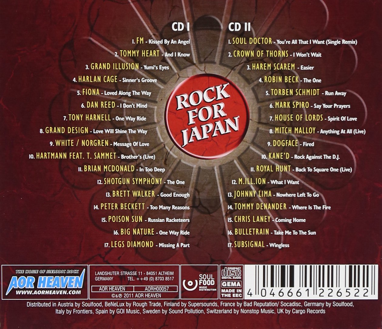 Rock For Japan: Various Artists Compilation Album - Perfect for Road Trips, Workouts & Relaxation