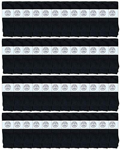 48 Pairs Men Black / 10-13