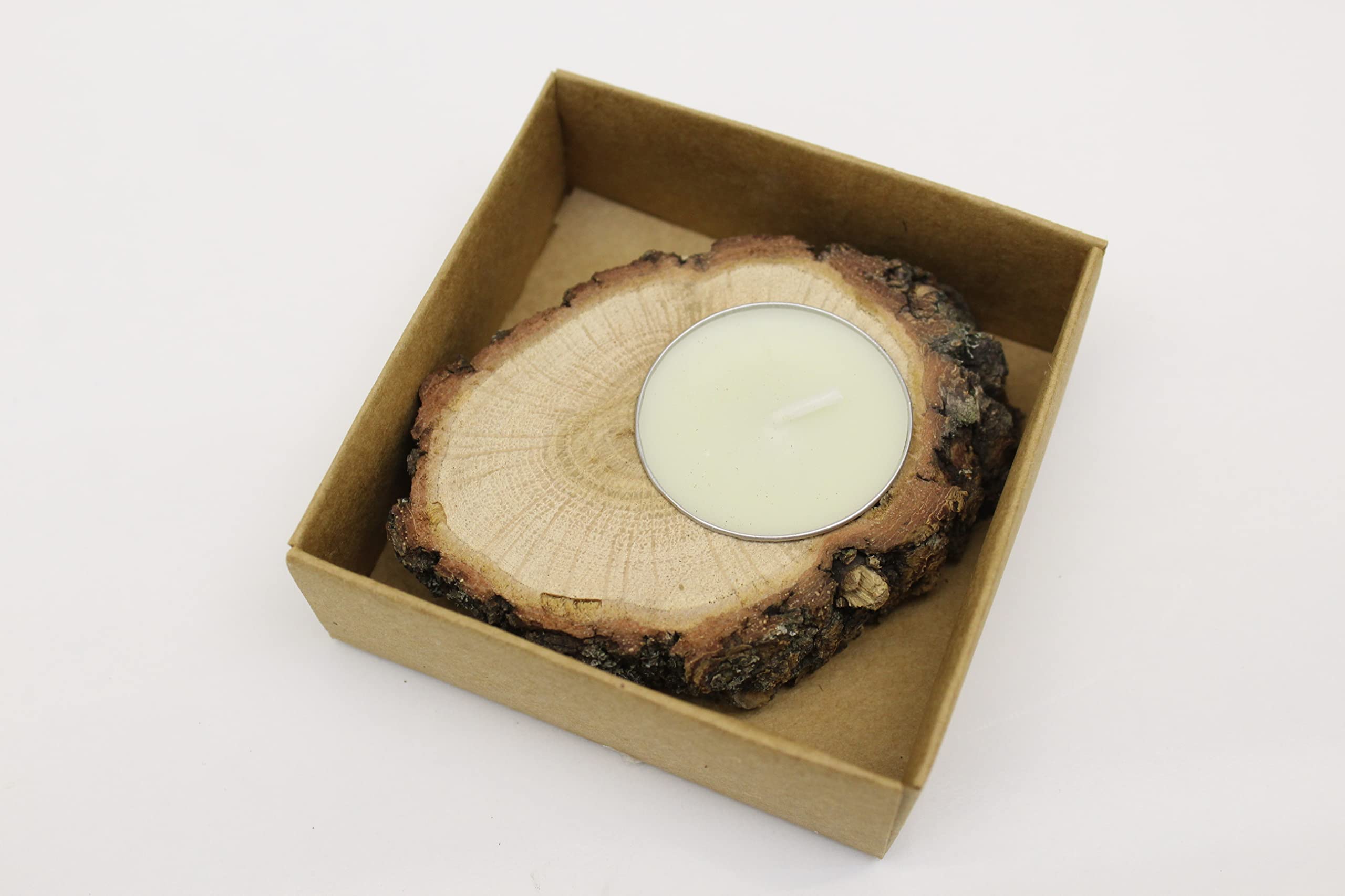 50 Pcs Wooden Tealight Candle Holders - Rustic Log Candle Holders for Wedding Centerpieces, Party Decor & Home Decor - Perfect for Weddings, Christmas, Thanksgiving & Romantic Ambiance