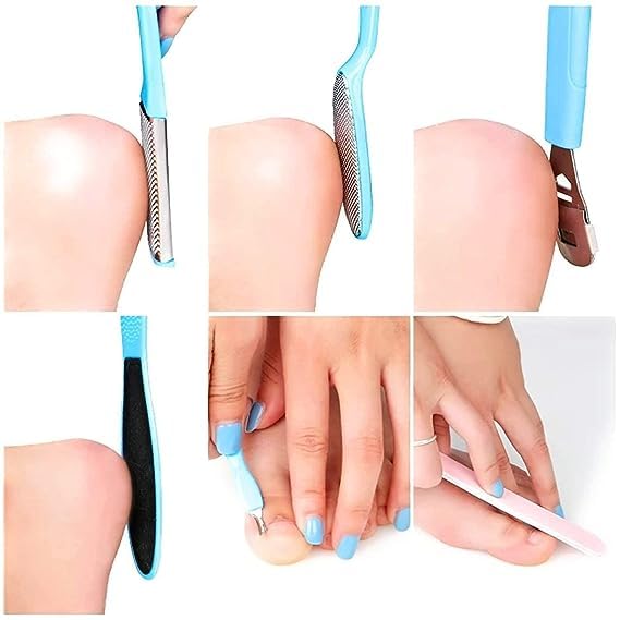 FAIRY FIRST Professional Pedicure Kit - Foot Scrubber, Callus Remover & Nail Repair Tools for Dead Skin Removal - Essential Foot Care Set for Smooth Heels & Soft Feet (Perfect for Home Spa, Salon Use & Travel)