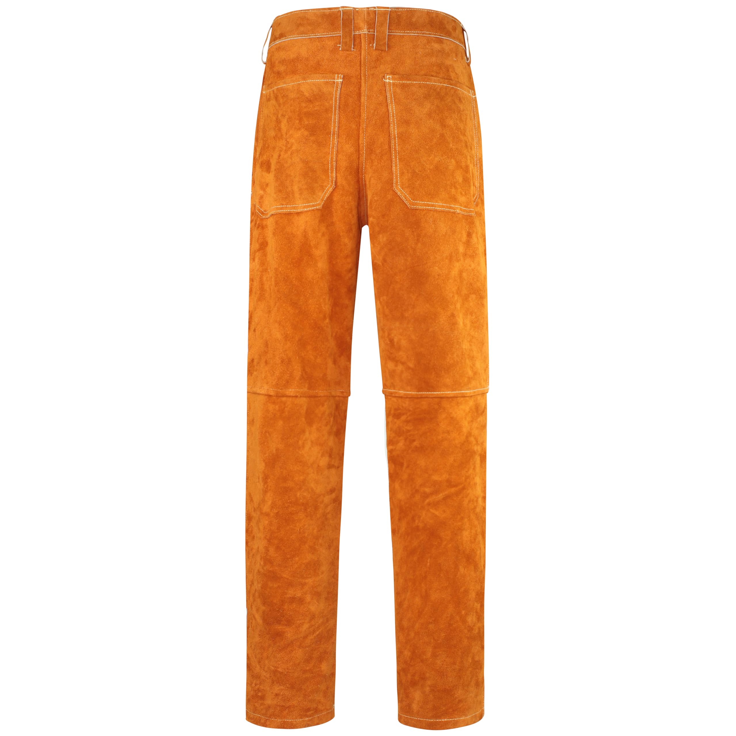 Heavy Duty Leather Welding Pants - Heat & Flame Resistant Workwear for Metalworking, Construction & DIY Projects