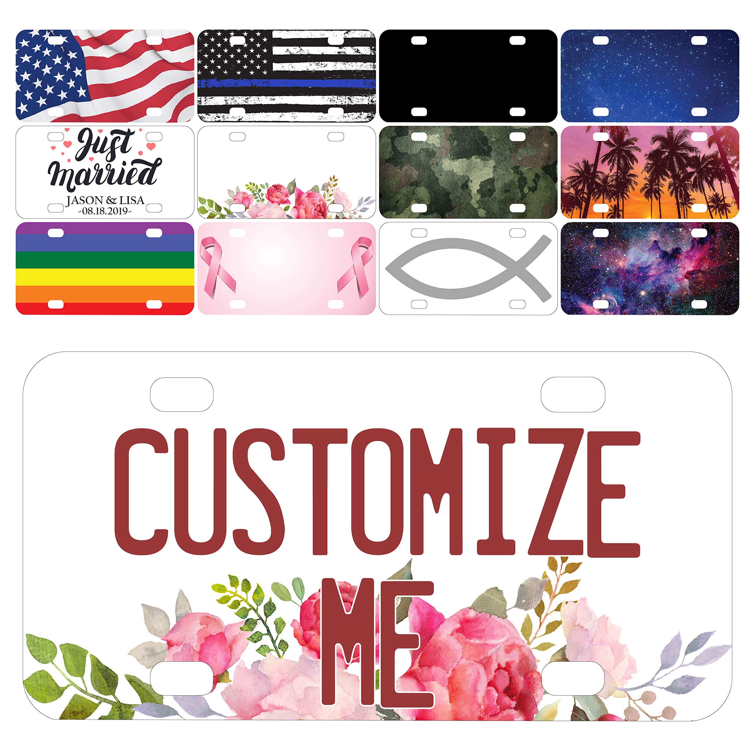 Custom Burgundy Front License Plate - Personalized Text & Logo, Novelty Car Tag for Front Bumper - Perfect for Gifts, Car Shows & Custom Vehicle Decoration
