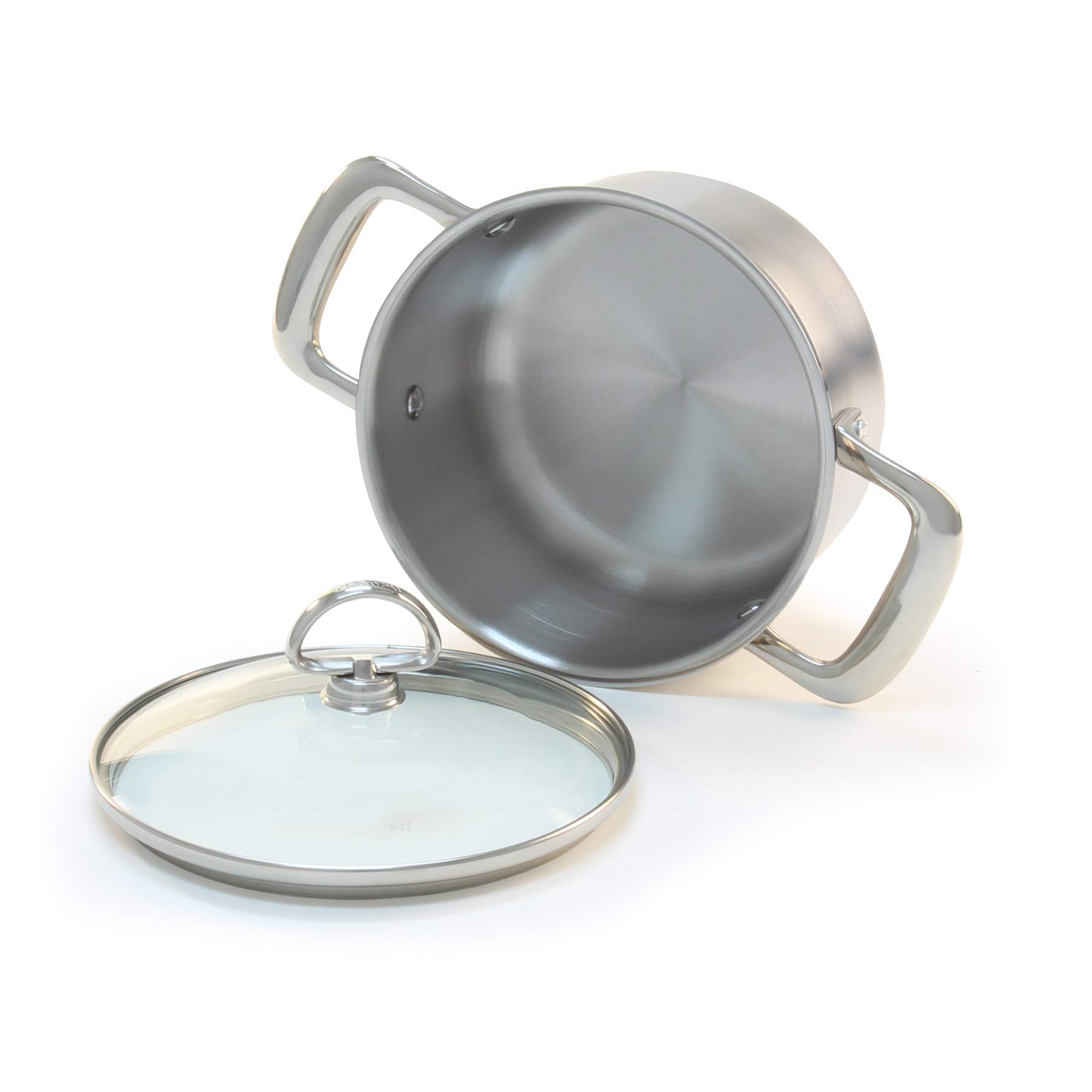Chantal Induction 2-Quart Stainless Steel Soup Pot with Tempered Glass Lid - Perfect for Stovetop Cooking, Soups, Stews & Pasta (21 cm, Induction Compatible)