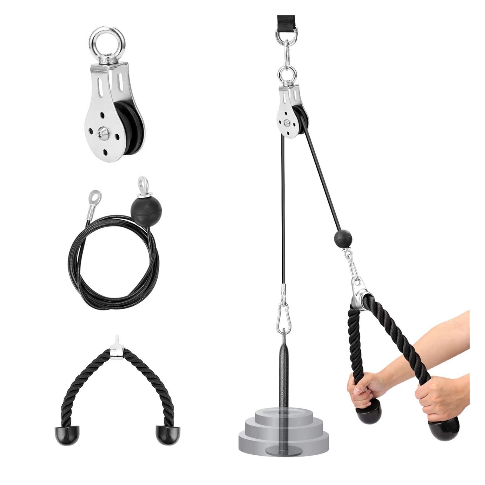 YZZSJC Pulley Cable Machine Attachment System - Heavy Duty Lifting Arm for Biceps, Triceps & Hand Strength Training - Gym Equipment for Home & Commercial Use (Style B) | Perfect for Strength Workouts, CrossFit & Functional Training