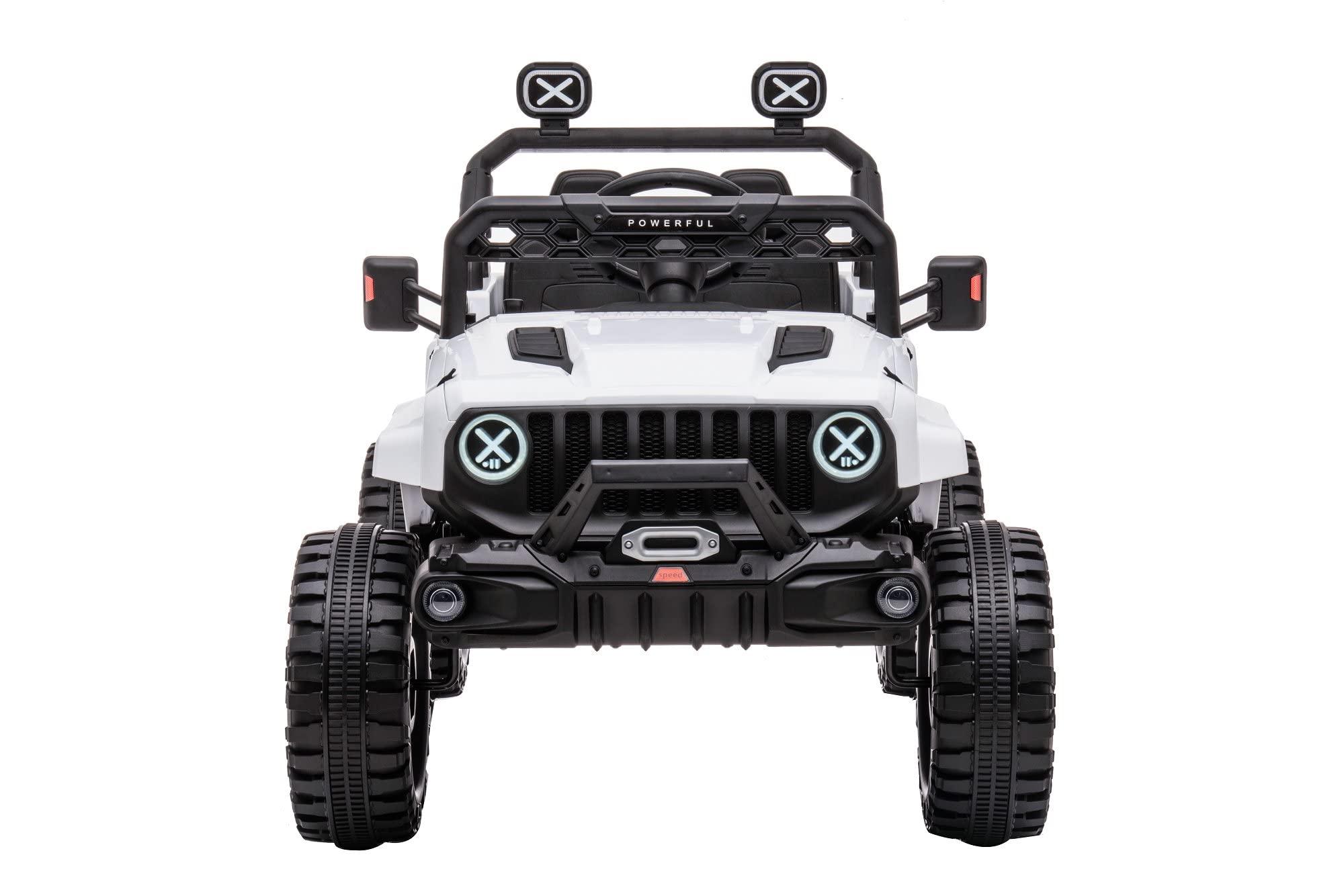 DAKOTT 12V Kids Electric Ride On Truck with Storage Space, 2.4G Parental Remote Control, MP3 Player, LED Lights & Spring Suspension - Perfect for Indoor & Outdoor Play, Birthday Gifts for Boys Girls Ages 3-8