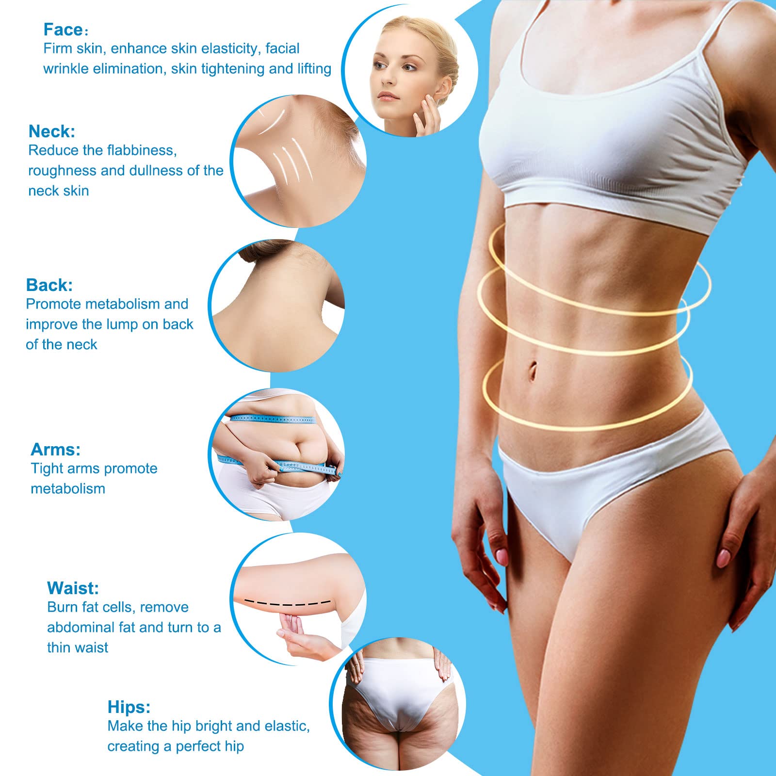 Bnfryn 4-in-1 Cavitation Machine - Multifunctional Body Sculpting & RF Anti-Wrinkle Beauty Device for Home Spa & Salon Use | Perfect for Fat Reduction, Skin Tightening & Facial Rejuvenation
