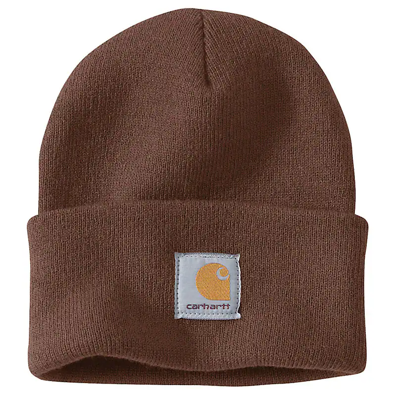 Carhartt Knit Cuffed Beanie for Men & Women - Soft Winter Hat in Mocha Brown - Perfect for Outdoor Activities, Skiing & Cold Weather