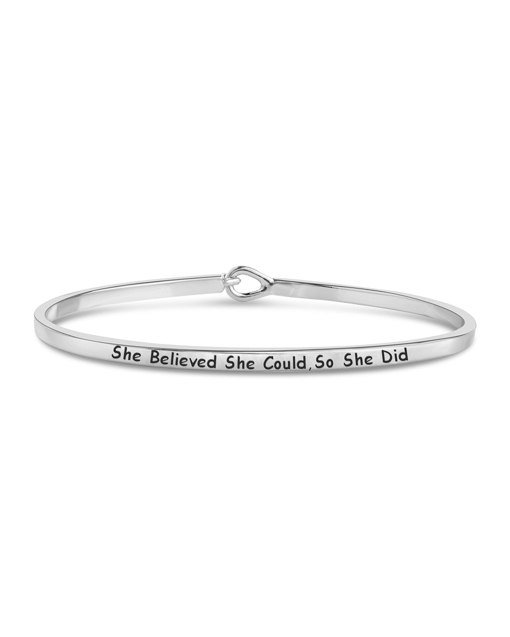 Mantra Hook and Eye Bangle Bracelet - Adjustable Yoga Meditation Jewelry for Women, Boho Chic Spiritual Accessories for Daily Wear & Special Occasions