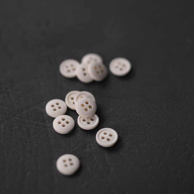 Merchant & Mills 11mm White Cotton Buttons for Sewing, Crafting & DIY Projects - Perfect for Shirts, Dresses & Home Decor