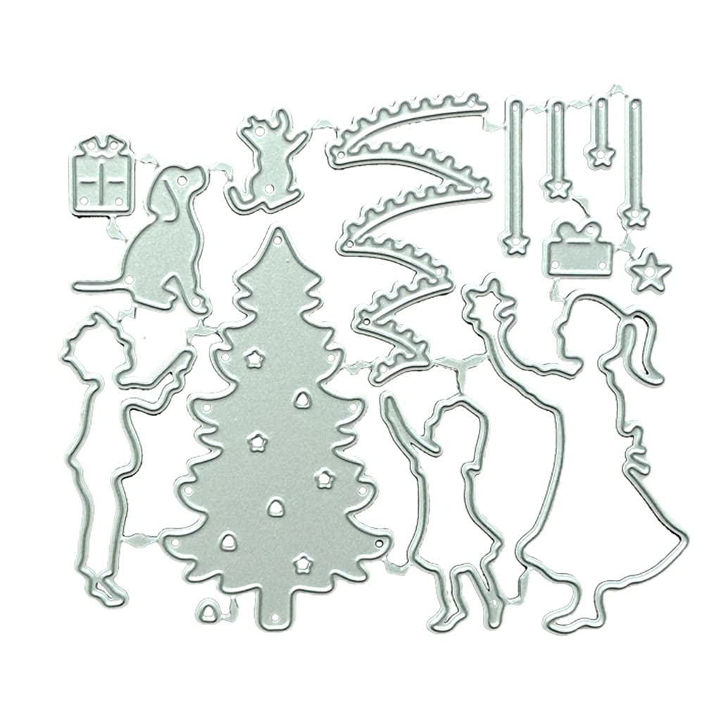 Christmas Metal Cutting Dies - Background Scrapbook Stencils for DIY Cards, Albums & Paper Crafts | Perfect for Holiday Greetings, Gift Tags & Home Decor