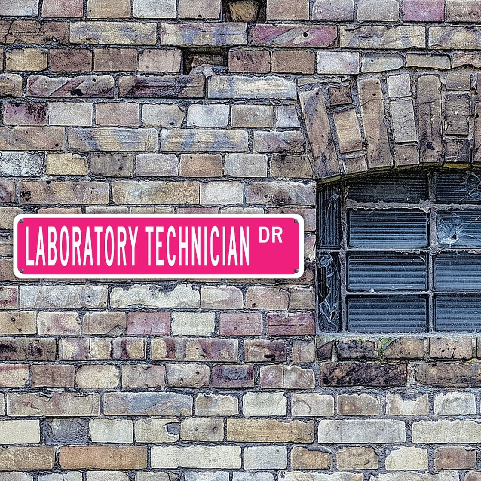 Custom UV Printed Aluminum Sign - Farmhouse Pure Pink 4x18in - Perfect for Office, Garage, Restaurant & Garden Decor - Easy to Mount Road Sign for Laboratory Technicians & Career Professionals
