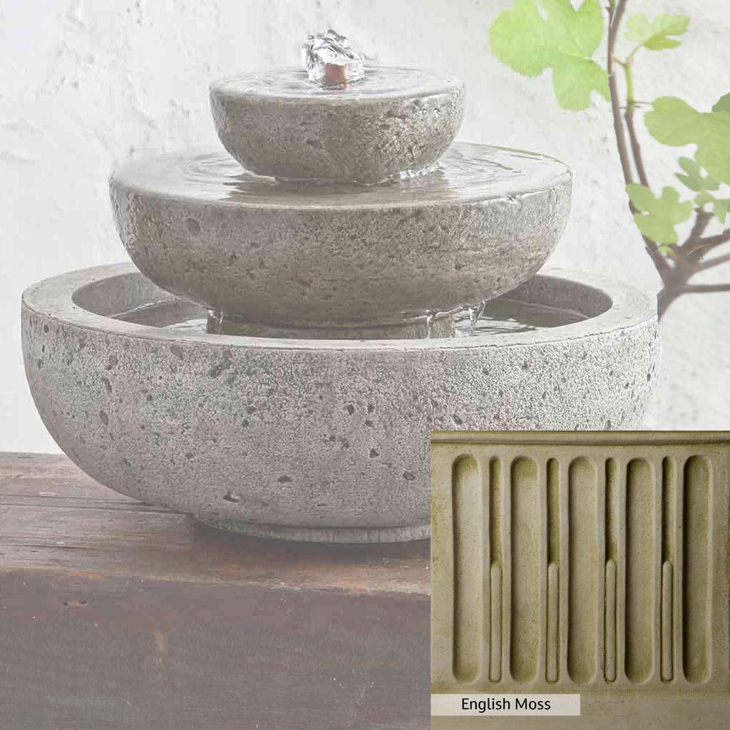 Campania International M Series Platia Outdoor Water Fountain - Elegant Garden Decor for Patio, Yard, and Landscape Design