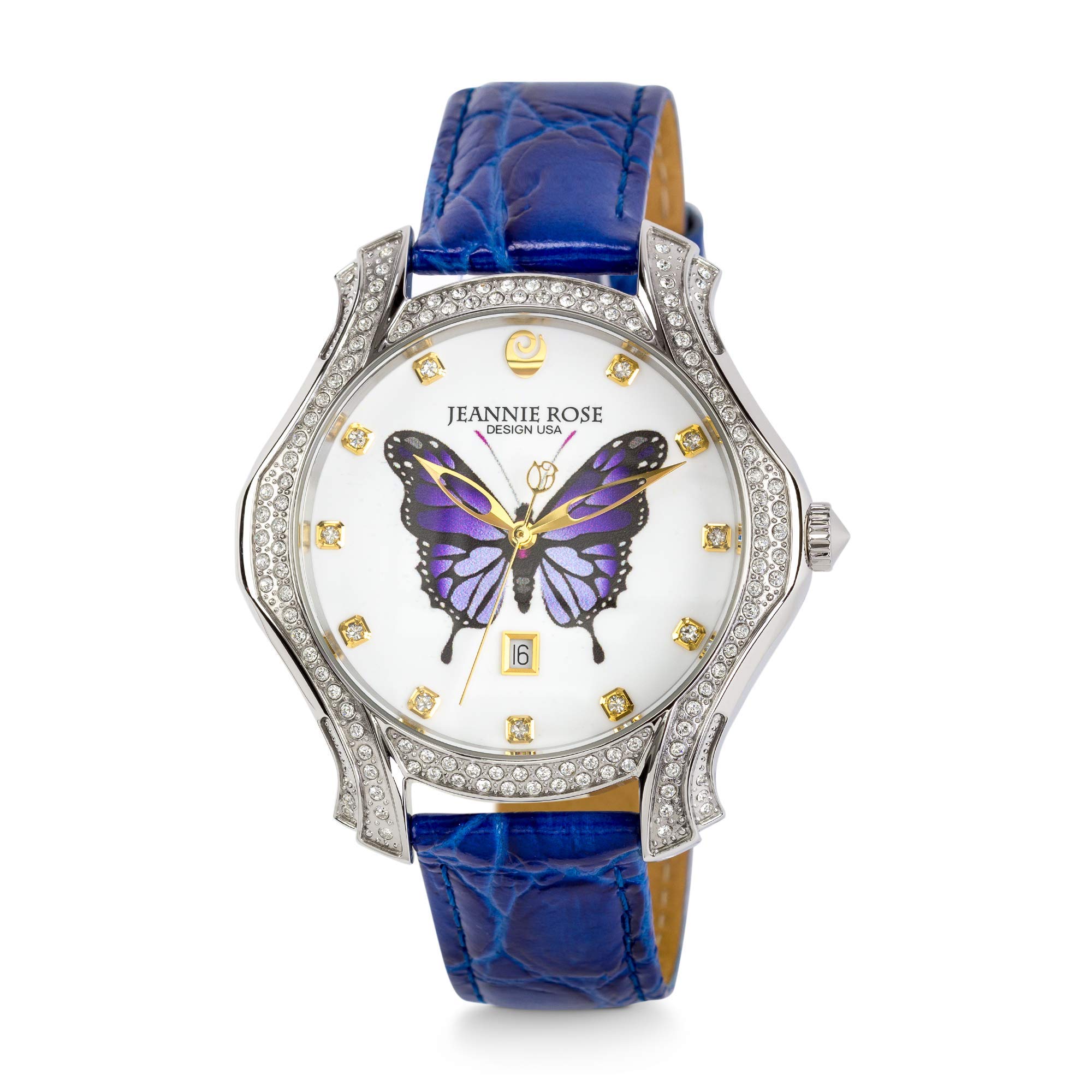 JEANNIE ROSE Wonder Wings 40MM Women's Analog Watch - Blue Dial Fashion Watch for Women | Perfect Gift for Her, Everyday Wear & Office Style Accessory