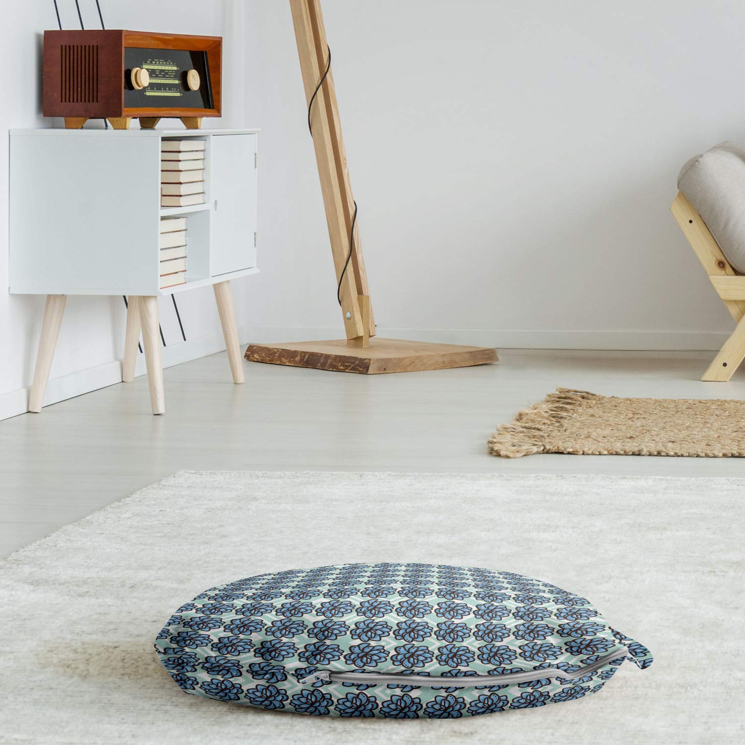 Ambesonne Round Floor Cushion with Handle - 18