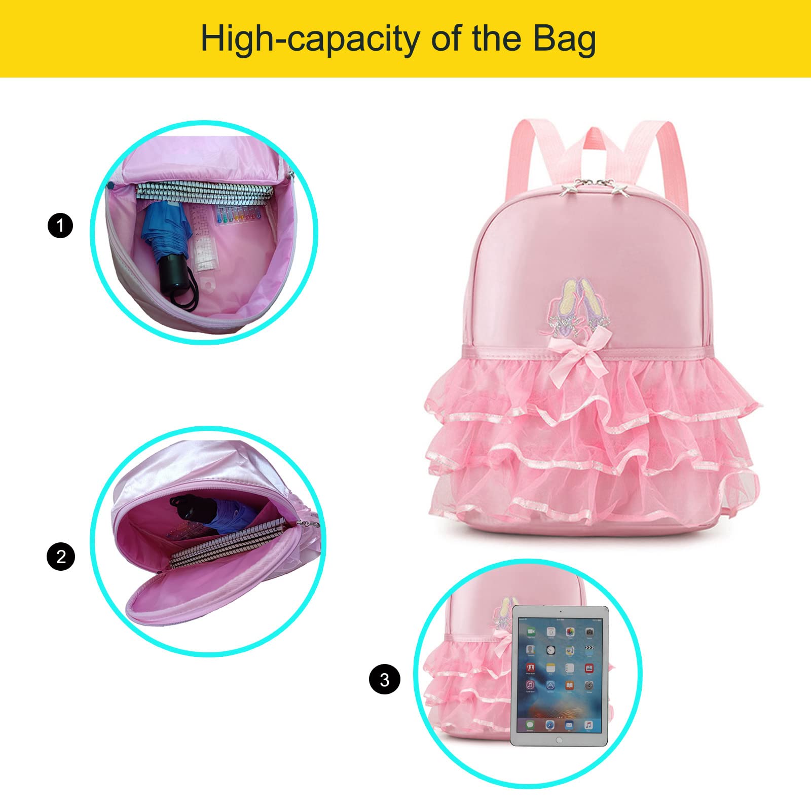 Cute Green Ballet Dance Backpack Tutu Dress Bag - Waterproof Small Duffle for Girls, Perfect for Ballet Classes, Gym, and Dance Practice