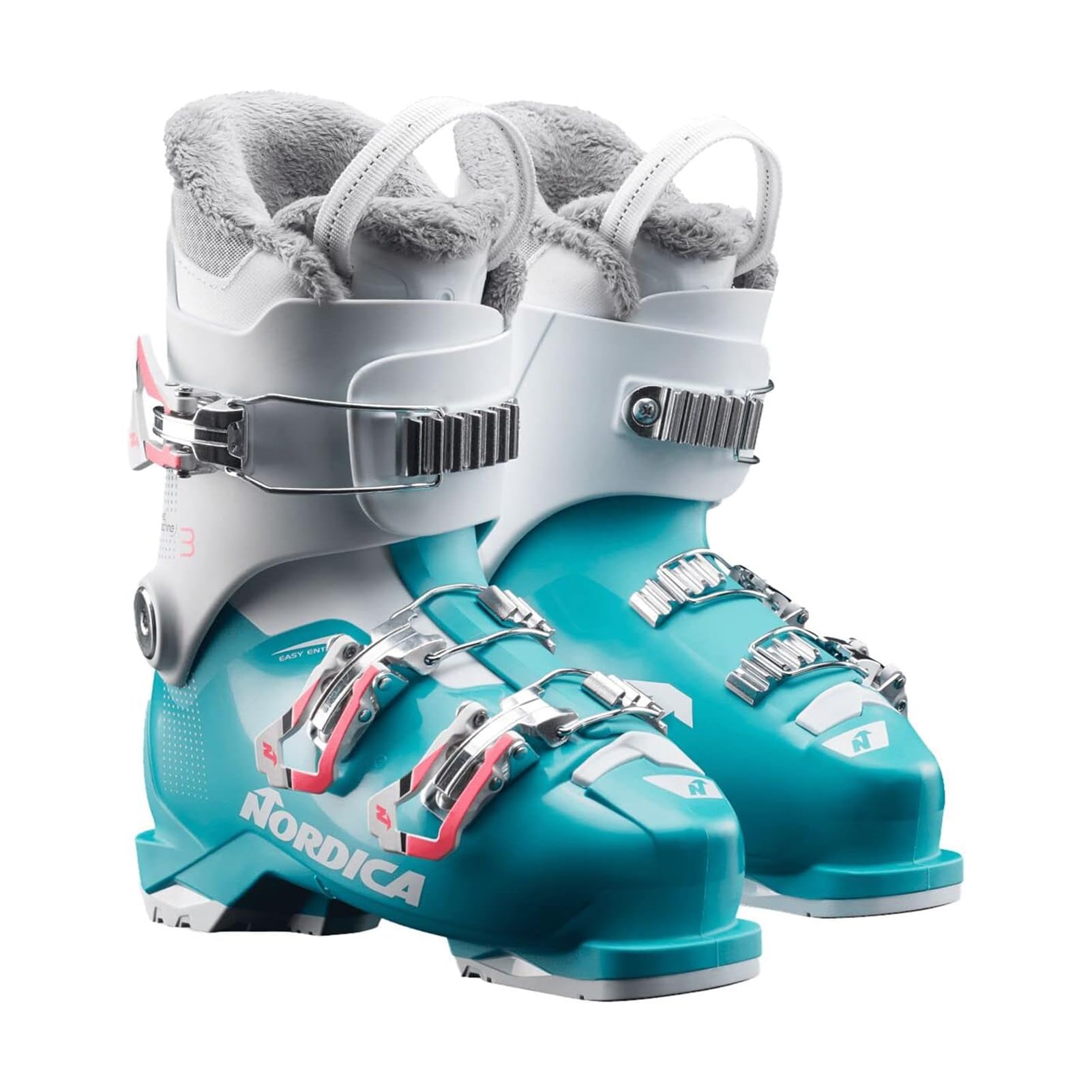 Nordica Junior Speedmachine J3 Ski Boots with Weight Adjuster - Warm & Comfortable Downhill Ski Boots for Kids - Perfect for Winter Sports & Mountain Adventures