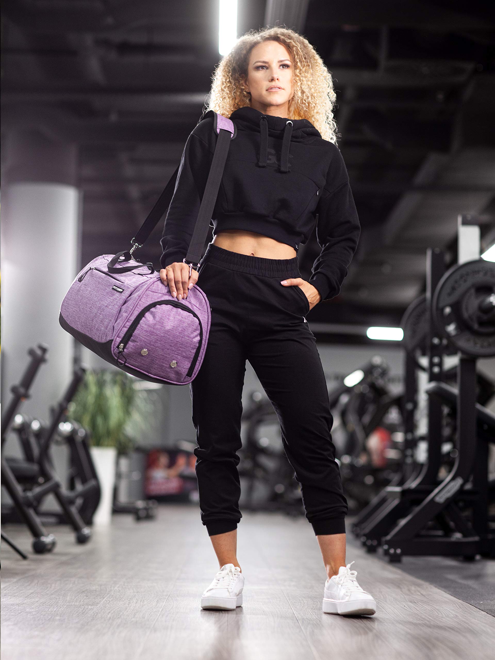 Fitgriff® Gym Bag for Men & Women with Shoe & Wet Compartment - Large Duffle Bag for Travel, Sports, Workout & Fitness | Perfect for Gym, Yoga, Swimming & Weekend Getaways