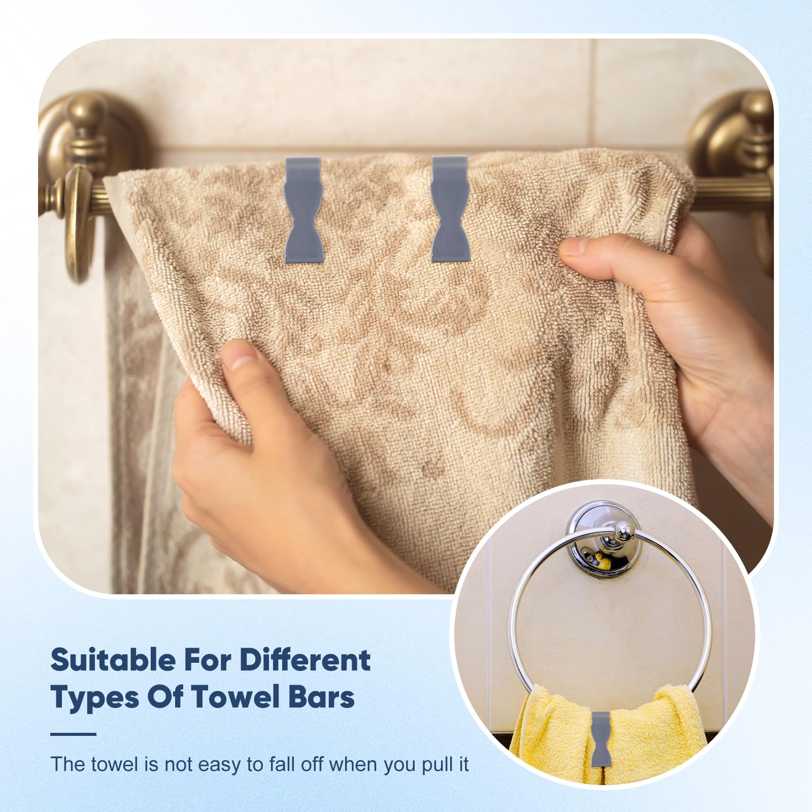 Havawish 6-Pack Non-Slip Towel Clips for Kitchen, Oven, Dishwasher & Stove - Secure Hand Towels, Bathroom Racks & Clothing - Perfect for Home, Restaurant & RV Use